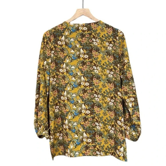 Jodifl Floral V-Neck Wrap High-Low Hem Top Blouse Small - Picture 5 of 12